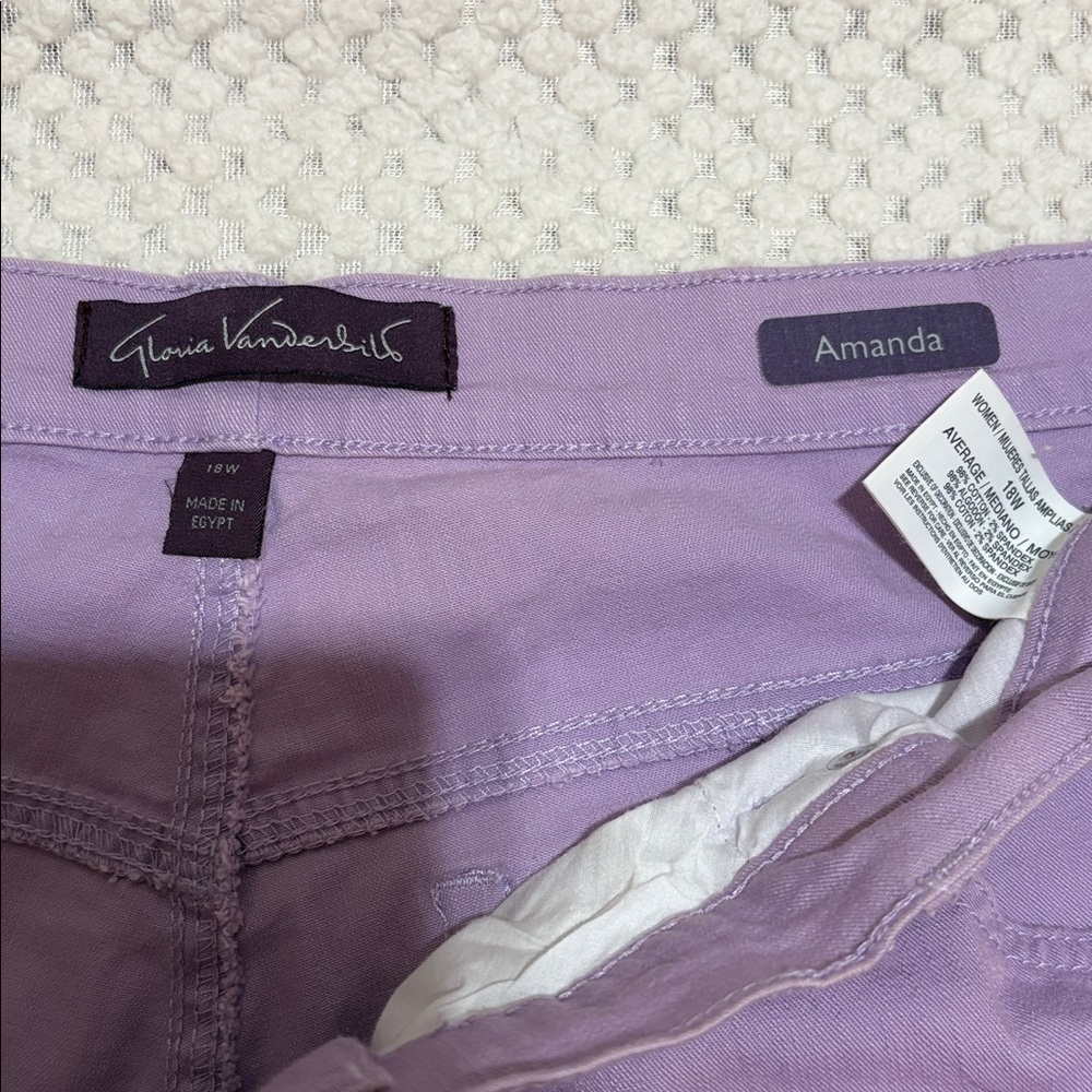 Gloria Vanderbilt Lavender Amanda Pants - Picture 6 of 10